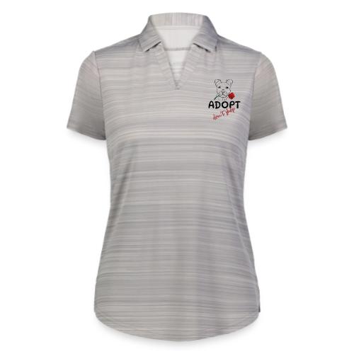 Retro Adopt Dont Shop Cute Puppy Rose Tee - Augusta Sportswear Ladies` Pursuit Polo