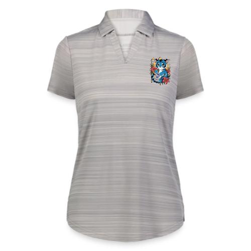 Mystic Blue Tiger Anime Potion Design – Cute tiger - Augusta Sportswear Ladies` Pursuit Polo
