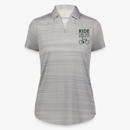 ride like you stole it - bicycle - Augusta Sportswear Ladies` Pursuit Polo
