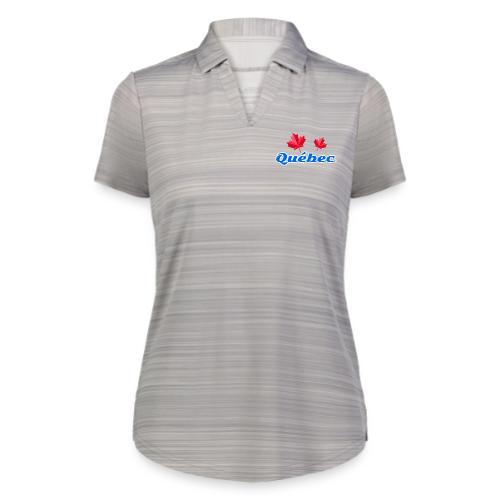 Québec with two red maple leaves - Augusta Sportswear Ladies` Pursuit Polo