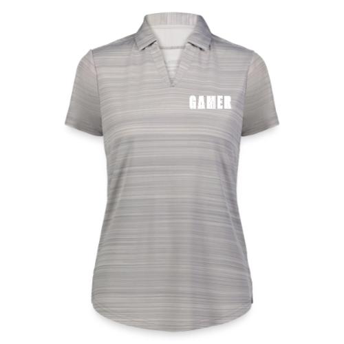 Gamer Collegiate White Text Design - Augusta Sportswear Ladies` Pursuit Polo