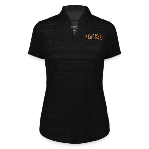 Leopard Print Teacher Typography - Augusta Sportswear Ladies` Pursuit Polo