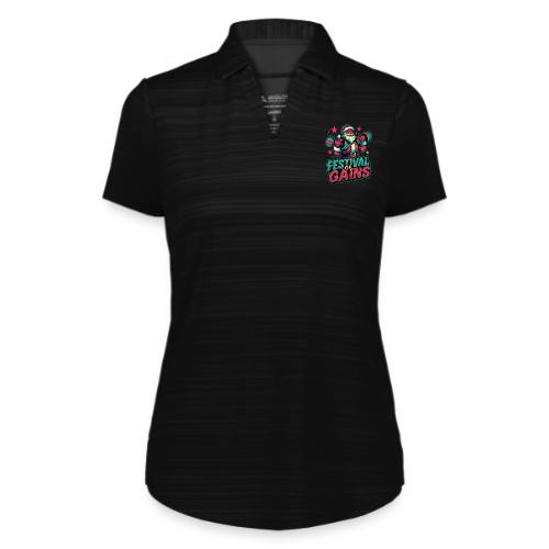 Festival of Gains Funny Gym Santa Christmas - Augusta Sportswear Ladies` Pursuit Polo