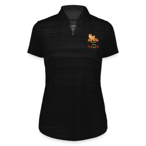 Cute Dog Family Love – “I Love You Purry So much - Augusta Sportswear Ladies` Pursuit Polo