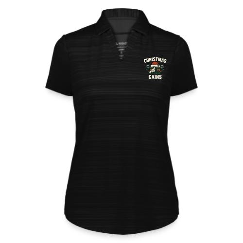 Christmas Gains – Santa Barbell Power - Augusta Sportswear Ladies` Pursuit Polo