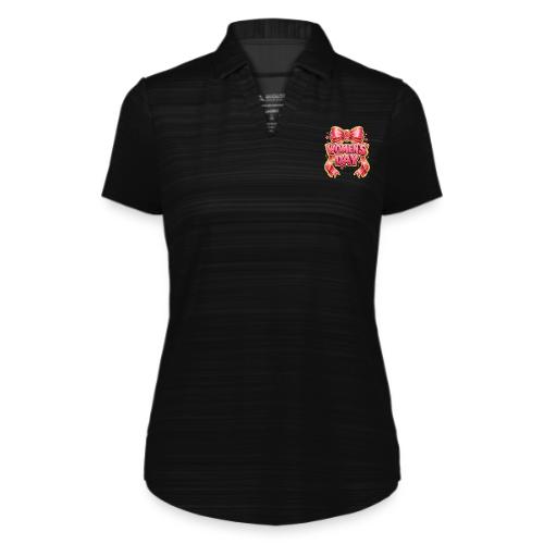 Cute Pink Bow Women’s Day Feminist Symbol - Augusta Sportswear Ladies` Pursuit Polo