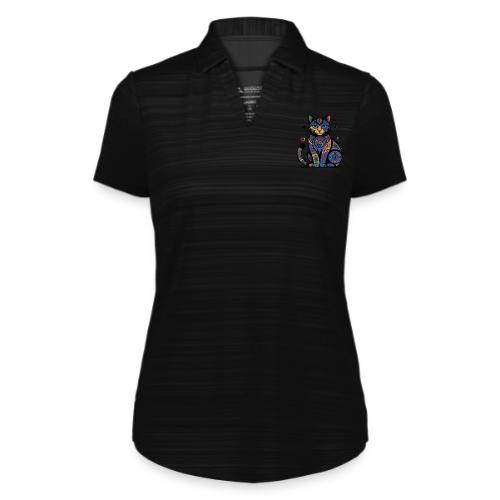 Vibrant Geometric Cat Mandala - Augusta Sportswear Ladies` Pursuit Polo