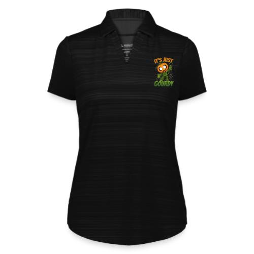 Cute Pumpkin Monster “It’s Just Gourdy” Funny - Augusta Sportswear Ladies` Pursuit Polo