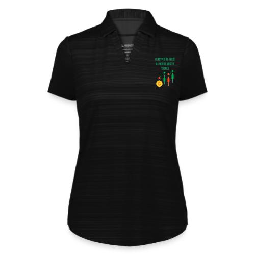 Sarcastic Bitcoin Investor T-shirt - Augusta Sportswear Ladies` Pursuit Polo