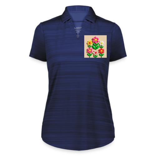3D Flowers and Butterflies in Amber, Floral Design - Augusta Sportswear Ladies` Pursuit Polo