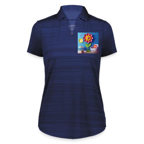 Flower design and harmony of environmental well-be - Augusta Sportswear Ladies` Pursuit Polo