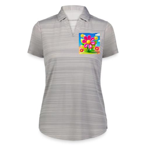Pink Floral Peace | Sky & Nature Design - Augusta Sportswear Ladies` Pursuit Polo