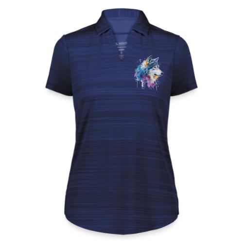Splash-Art Wolf Head - Augusta Sportswear Ladies` Pursuit Polo