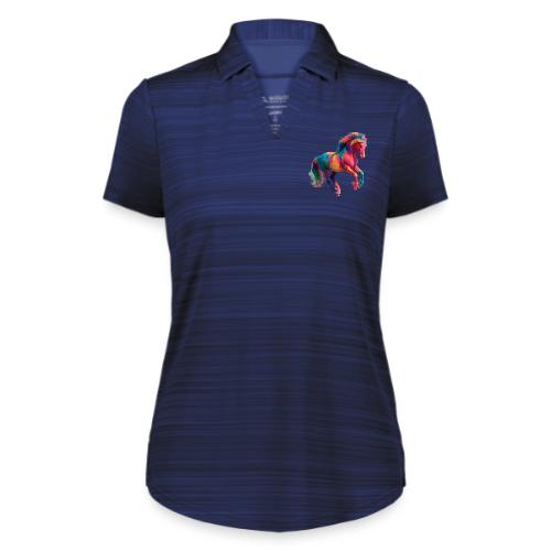 Colorful Paint Splatter Horse Art - Augusta Sportswear Ladies` Pursuit Polo