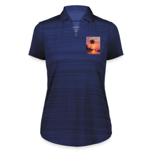 Tropical Beach Sunset Palm Design - Augusta Sportswear Ladies` Pursuit Polo