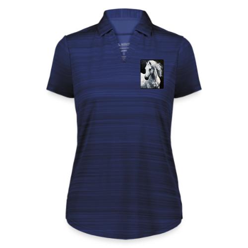 White Horse Oil Painting Design - Augusta Sportswear Ladies` Pursuit Polo