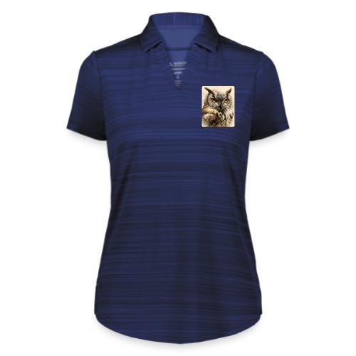 Great Horned Owl Watercolor Design - Augusta Sportswear Ladies` Pursuit Polo