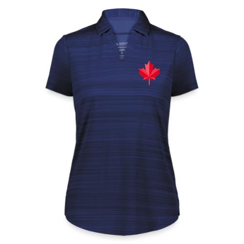 Canadian red maple leaf - Augusta Sportswear Ladies` Pursuit Polo