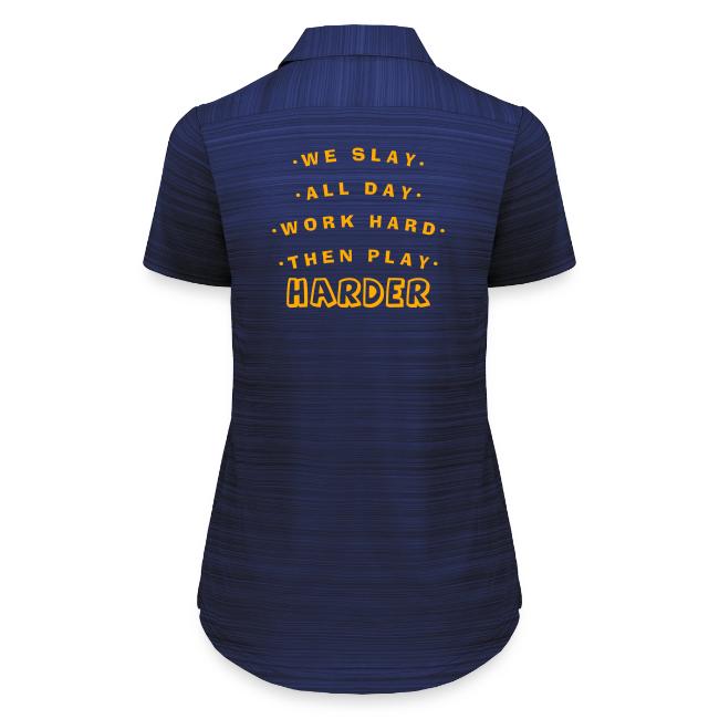 We Slay All Day Shiny Shirt Metallic Silver & Gold