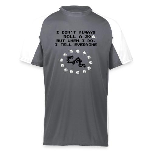 I Don't Always Roll a 20 D&D T-Shirt | Retro 8-Bit - Augusta Sportswear Adult Cutter Jersey