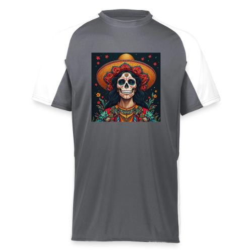 Charra Skull Art | Traditional Mexican Design - Augusta Sportswear Adult Cutter Jersey