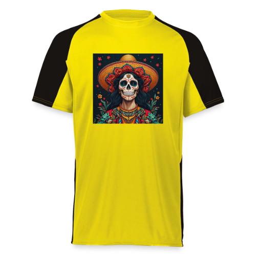Charra Skull Art | Traditional Mexican Design - Augusta Sportswear Adult Cutter Jersey