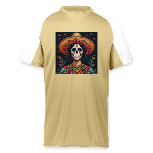 Charra Skull Art | Traditional Mexican Design - Augusta Sportswear Adult Cutter Jersey