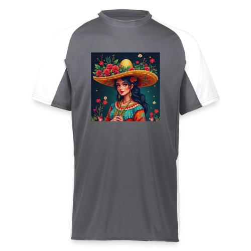 Mexican Design, Regional Mexican Charro Woman - Augusta Sportswear Adult Cutter Jersey
