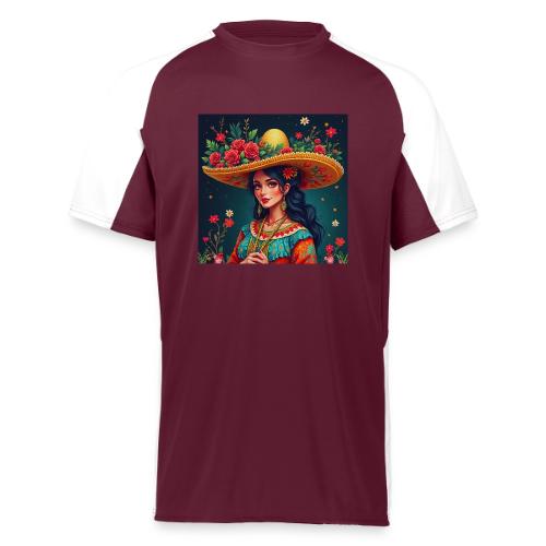 Mexican Design, Regional Mexican Charro Woman - Augusta Sportswear Adult Cutter Jersey