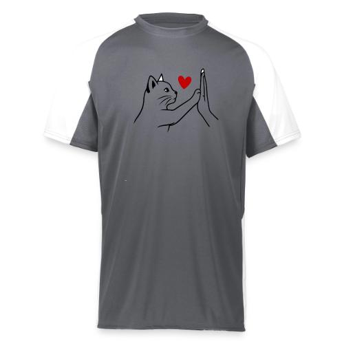 Cat Lover High-Five T-Shirt - Augusta Sportswear Adult Cutter Jersey