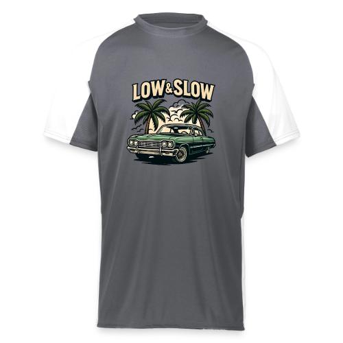Classic Lowrider Car | Low & Slow Retro T-Shirt - Augusta Sportswear Adult Cutter Jersey