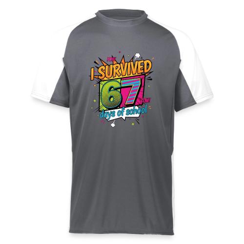 I Survived 67 Days of School T-Shirt – Funny Teach - Augusta Sportswear Adult Cutter Jersey