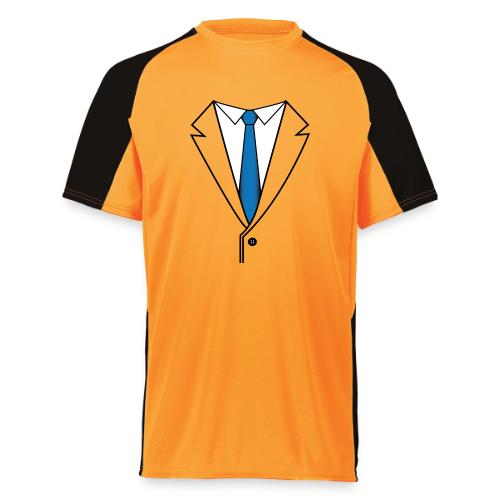 Suit with Blue Tie - Augusta Sportswear Adult Cutter Jersey