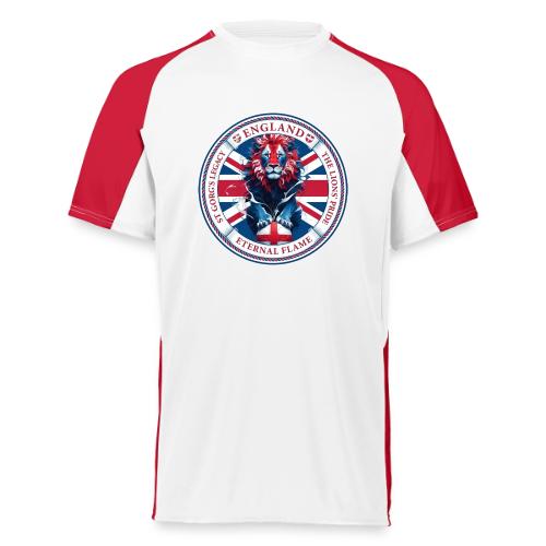 England Lion Emblem T Shirt, Flag Pride Gift - Augusta Sportswear Adult Cutter Jersey