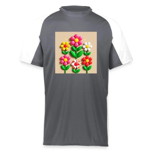 3D Flowers and Butterflies in Amber, Floral Design - Augusta Sportswear Adult Cutter Jersey