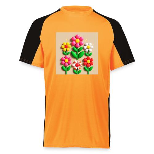 3D Flowers and Butterflies in Amber, Floral Design - Augusta Sportswear Adult Cutter Jersey
