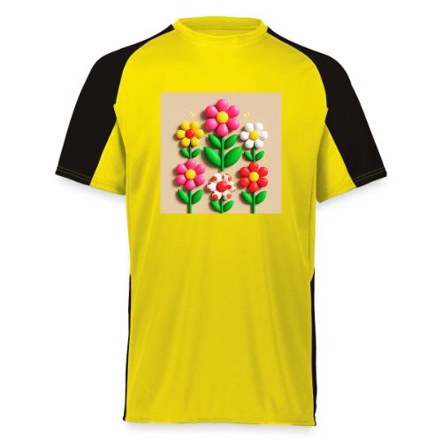 3D Flowers and Butterflies in Amber, Floral Design - Augusta Sportswear Adult Cutter Jersey