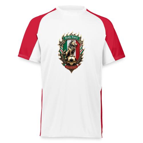 Italy Wolf Fury T-Shirt, Italian Flag Pride Gift - Augusta Sportswear Adult Cutter Jersey