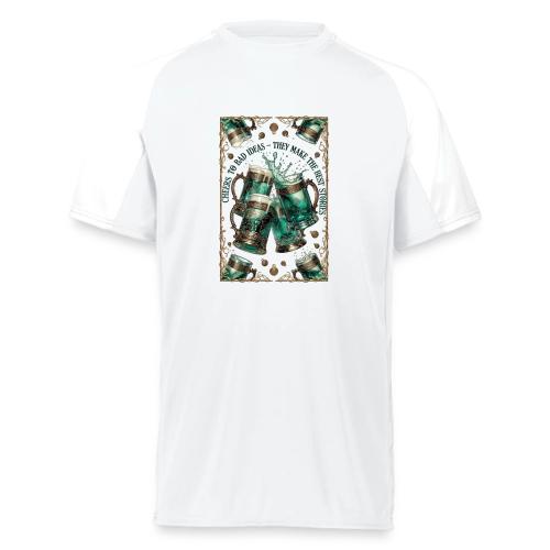 Cheers to Bad Ideas Tankards Graphic Tee - Augusta Sportswear Adult Cutter Jersey