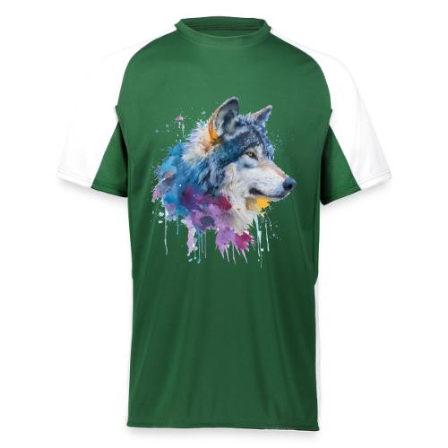 Splash-Art Wolf Head - Augusta Sportswear Adult Cutter Jersey