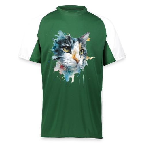 Watercolor cat face - Augusta Sportswear Adult Cutter Jersey