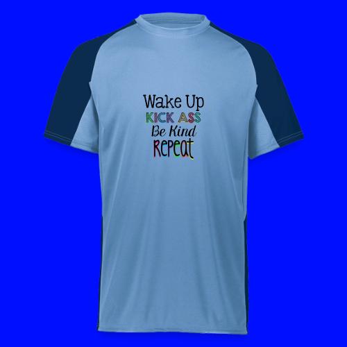 Wake Up Kick Ass Be Kind Repeat - Augusta Sportswear Adult Cutter Jersey