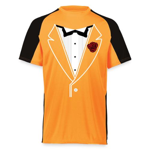 Tuxedo w/White Lapel - Augusta Sportswear Adult Cutter Jersey