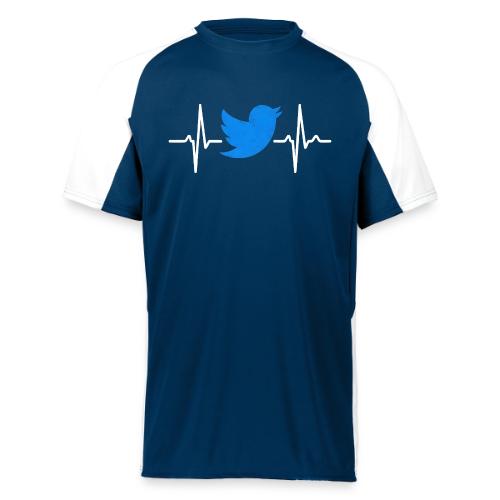 Social Media Heartbeat Blue Bird Graphic - Augusta Sportswear Adult Cutter Jersey