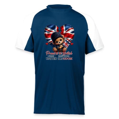 Proud to Be British Teddy Bear UK Patriot Gift - Augusta Sportswear Adult Cutter Jersey