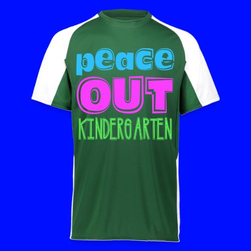Kreative In Kinder Peace Out - Augusta Sportswear Adult Cutter Jersey