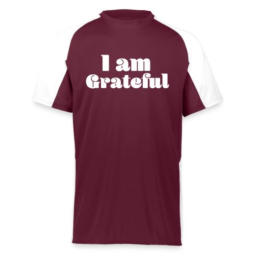 I Am Grateful Affirmation Quote Merch - Augusta Sportswear Adult Cutter Jersey