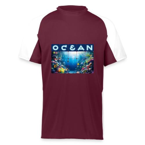 Ocean: Neon Reef Glow - Augusta Sportswear Adult Cutter Jersey