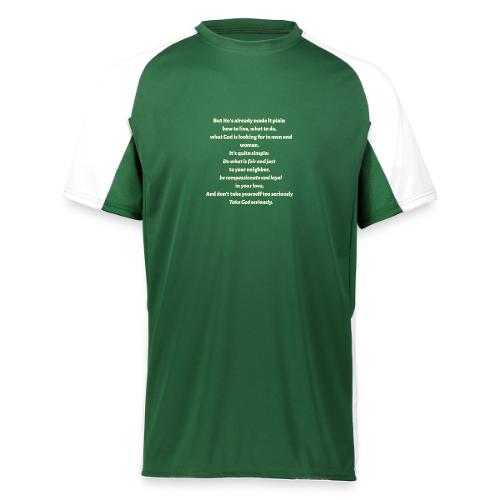 Yellow Micah 6:8 - Augusta Sportswear Adult Cutter Jersey