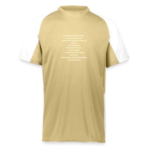 Yellow Micah 6:8 - Augusta Sportswear Adult Cutter Jersey